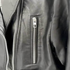 Women’s Classic Black Leather Biker Jacket