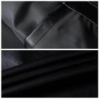 Classic Black Bomber Jacket in Genuine Leather for men