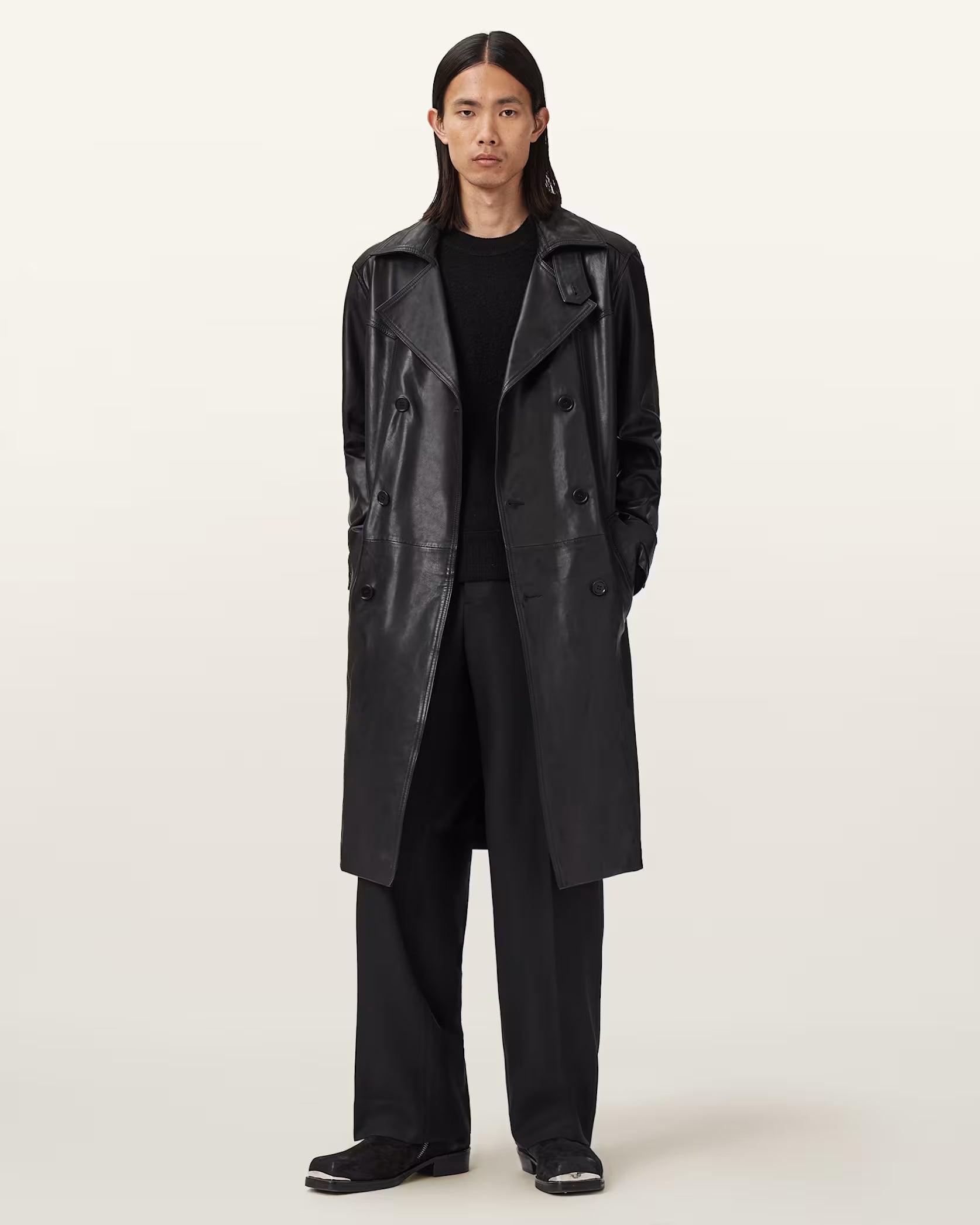 The Kellett Classic Leather Trench Coat