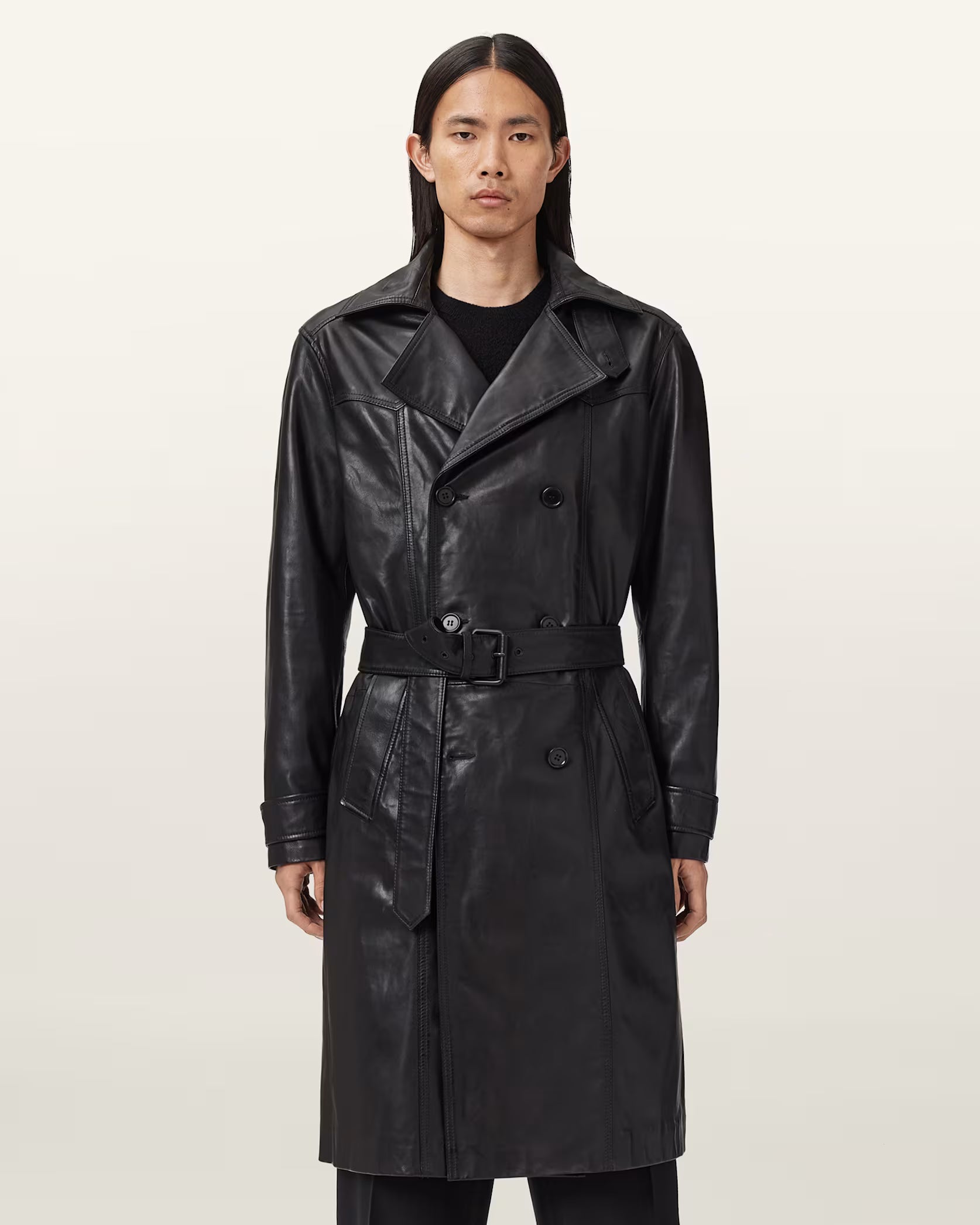The Kellett Classic Leather Trench Coat