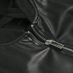 Classic Men’s Black Leather Bomber Jacket for men