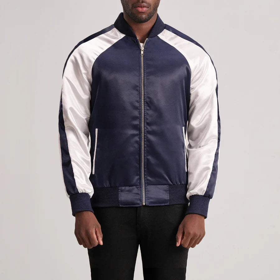 Clarke Blue Varsity Jacket – Men’s Classic Hybrid