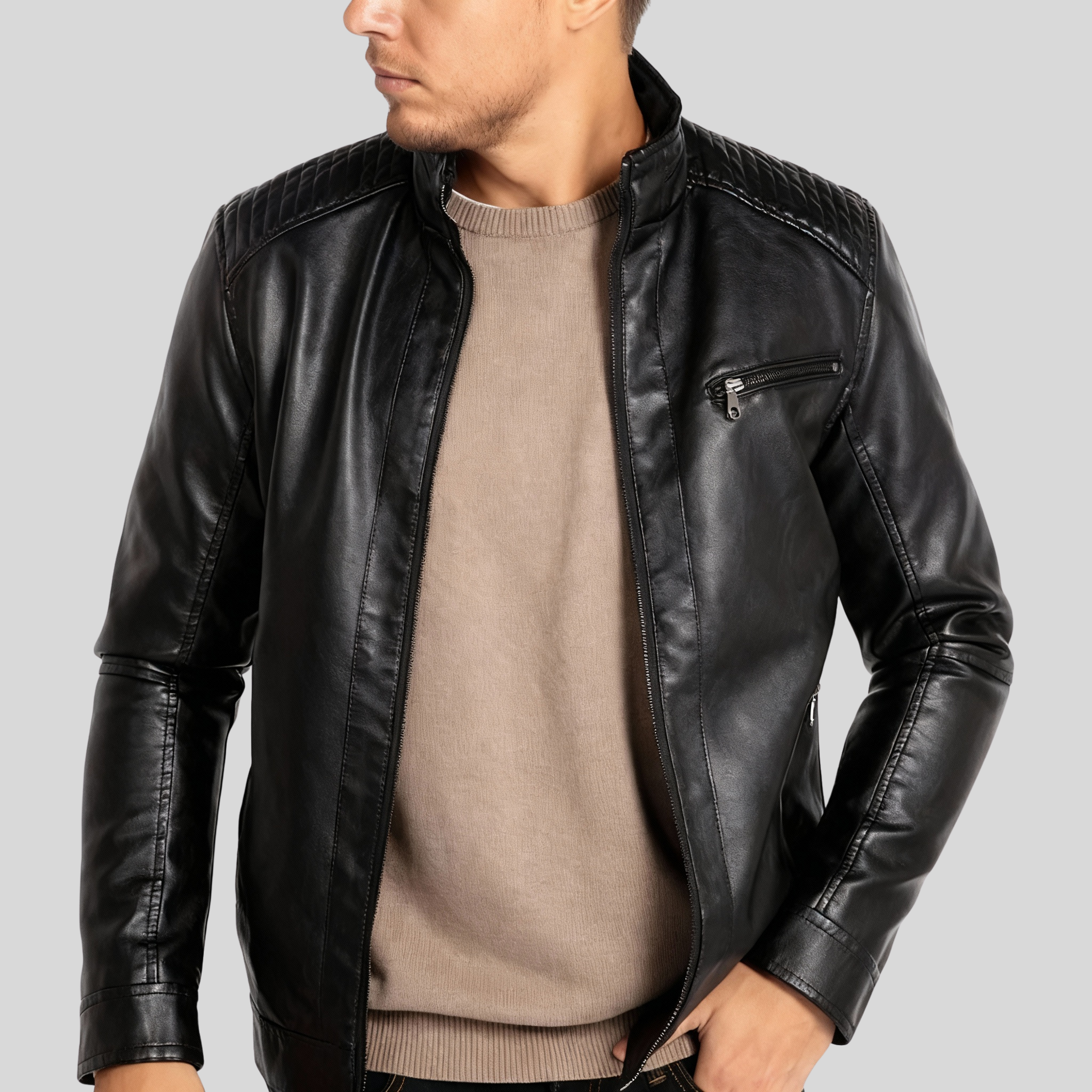 The Aviator Moto Jacket | Structured Silhouette, Modern Edge for men