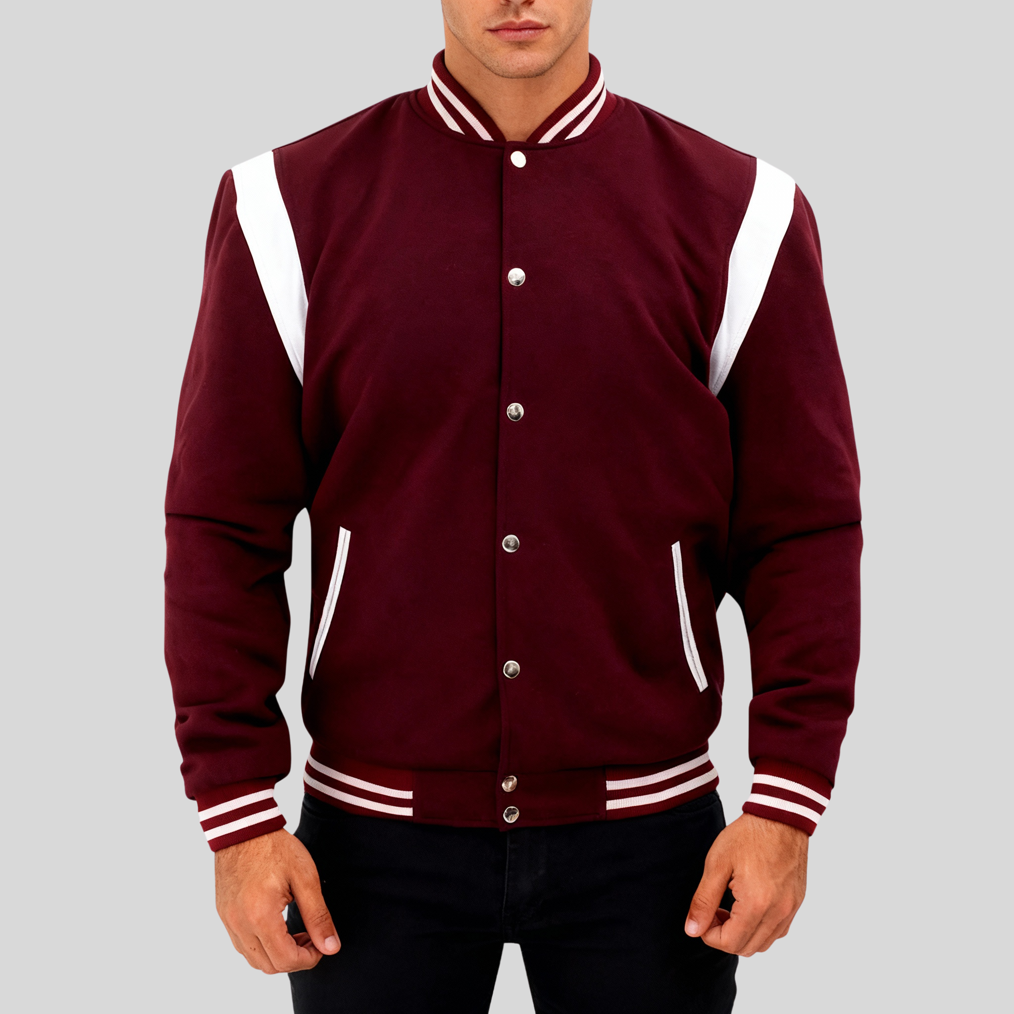 The Maroon Heritage Varsity Jacket – Men’s Classic Style