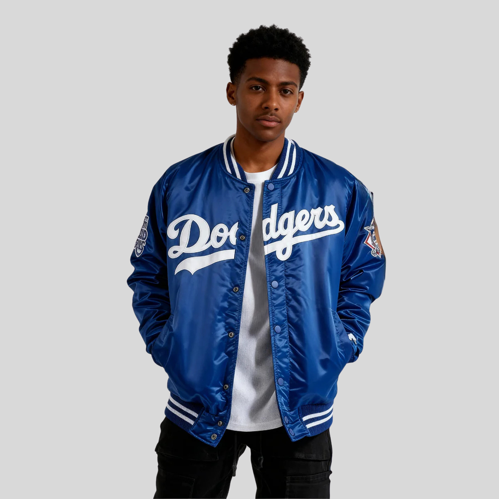 Los Angeles Dodgers Satin Bomber Jacket for men