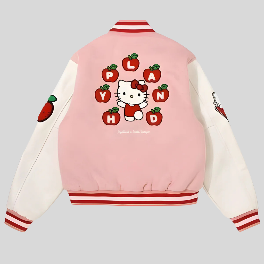 Hello Kitty Pink Varsity Jacket for men