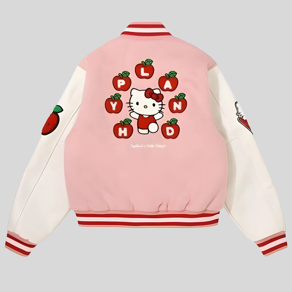 Hello Kitty Pink Varsity Jacket for men