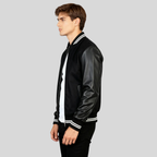 Harrison Men’s Black Hybrid Varsity Jacket