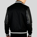 Harrison Men’s Black Hybrid Varsity Jacket
