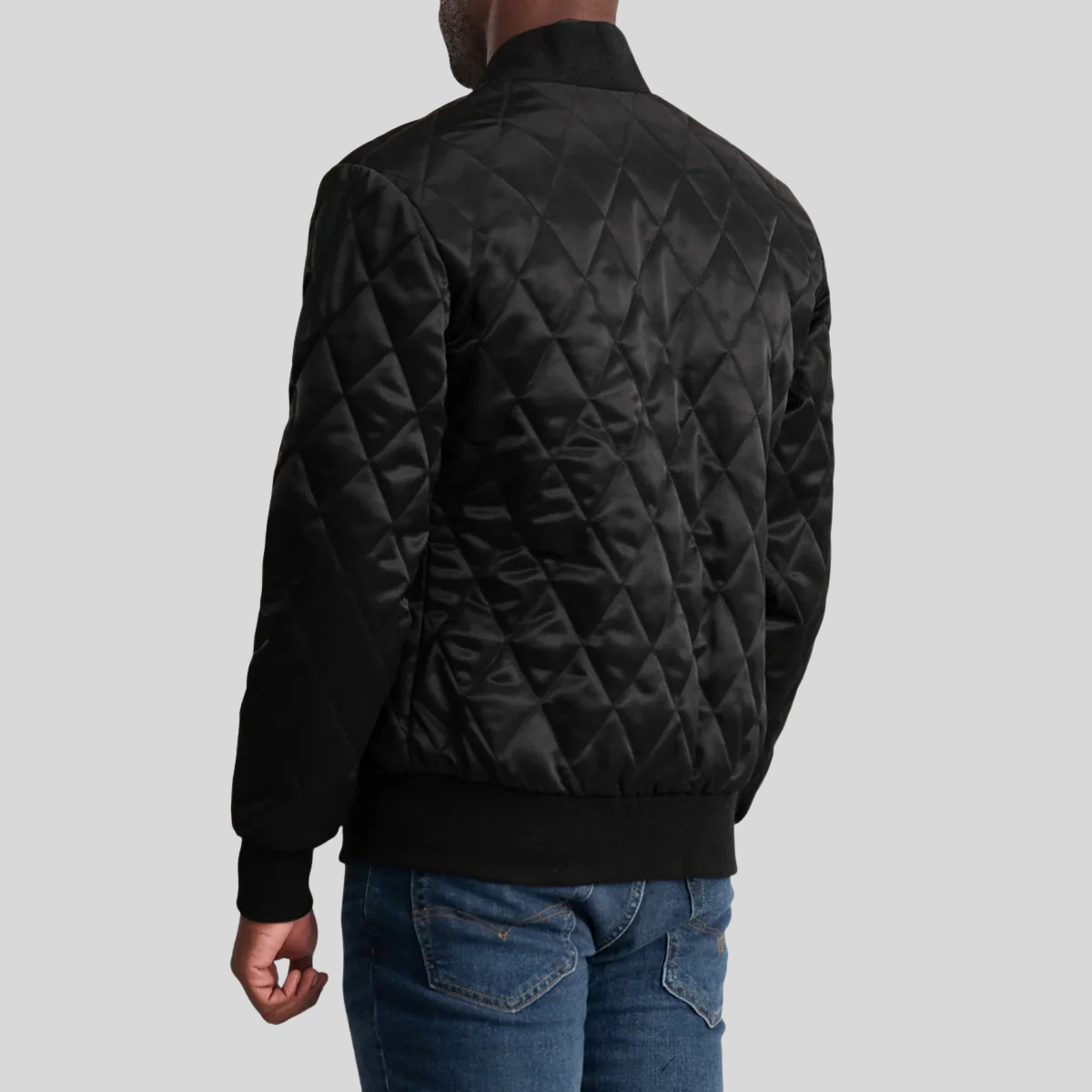 Danson Quilted Black Leather Varsity Jacket for men