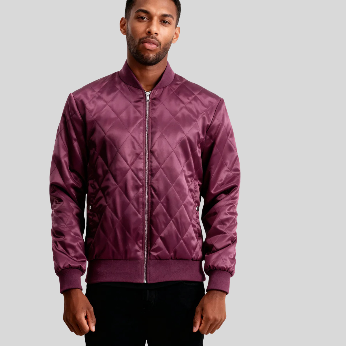 Danson Quilted Maroon Varsity Jacket – Men’s Premium Hybrid