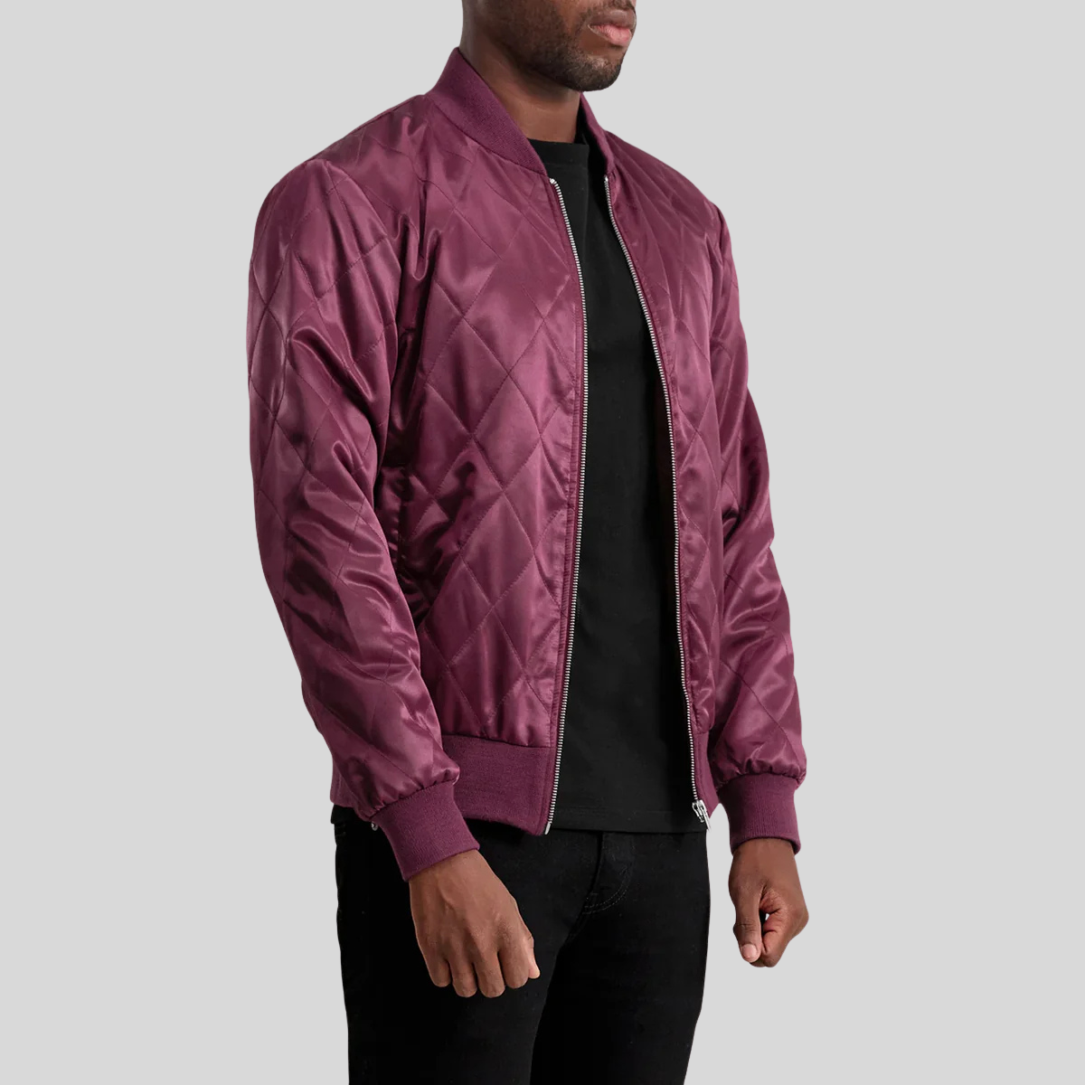 Danson Quilted Maroon Varsity Jacket – Men’s Premium Hybrid