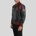 Liberte USA Black Leather Varsity Jacket – Men’s Premium Edition