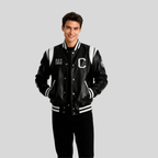 Liberte California Black Leather Varsity Jacket – Men’s Premium Edition