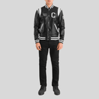 Liberte California Black Leather Varsity Jacket – Men’s Premium Edition
