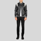 Dantee Black Leather Varsity Jacket – Men’s Premium Edition