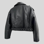 Women’s Classic Black Leather Biker Jacket