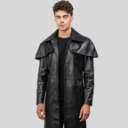 The Timeless Black Leather Duster