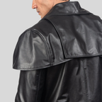 The Timeless Black Leather Duster