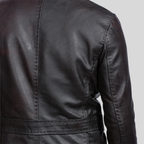 The Heritage Wine Brown Leather Blazer