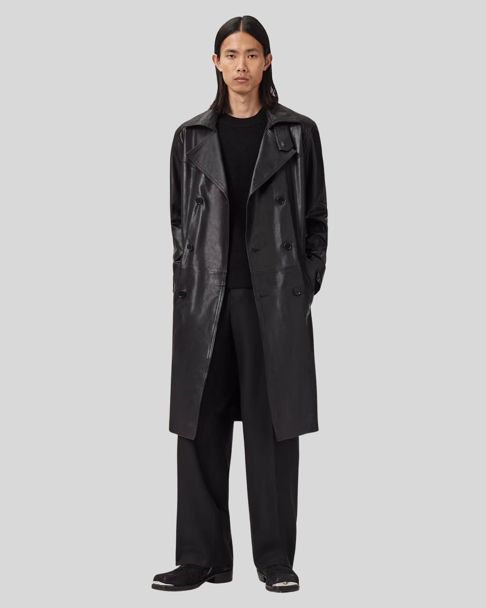 The Kellett Classic Leather Trench Coat