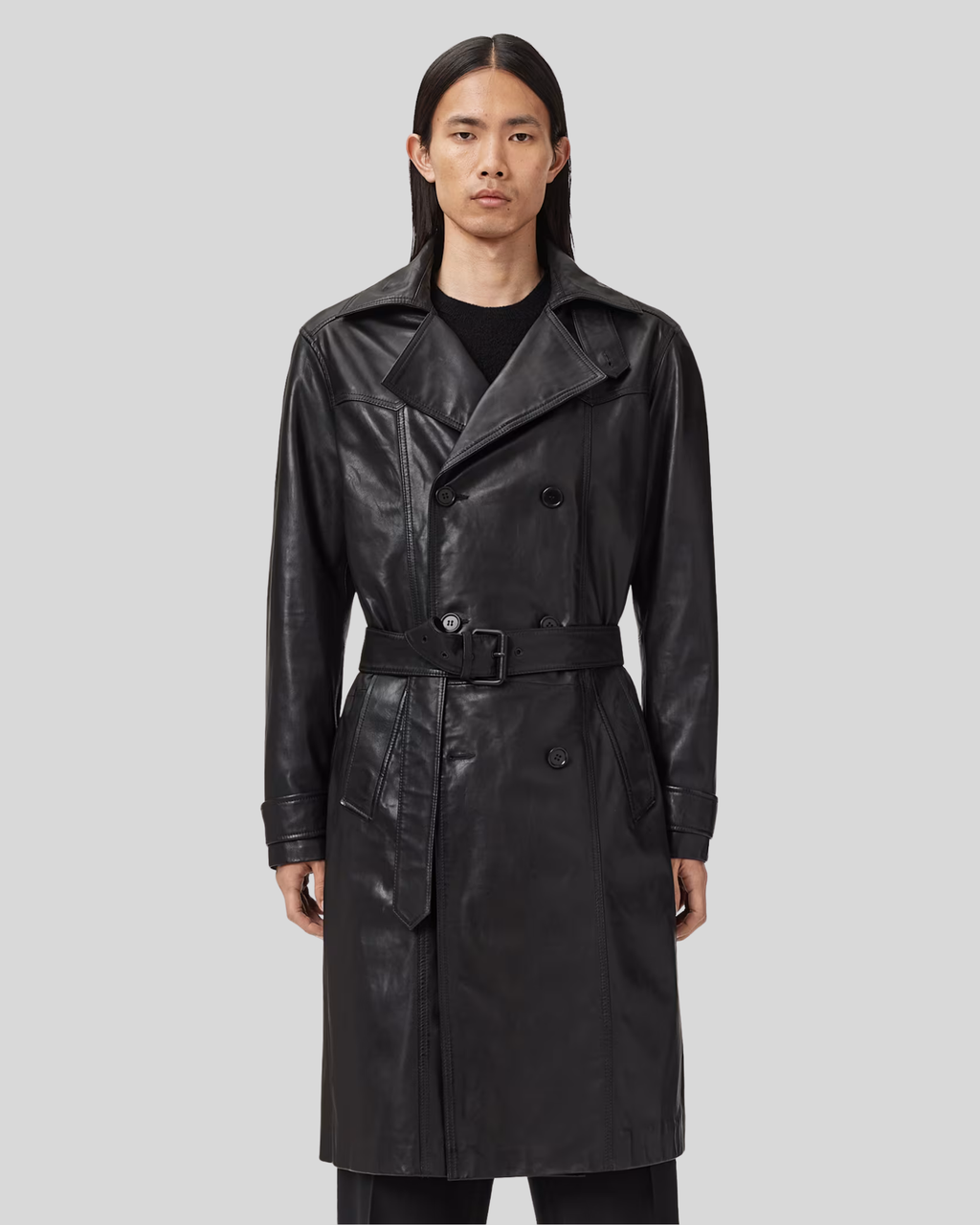 The Kellett Classic Leather Trench Coat
