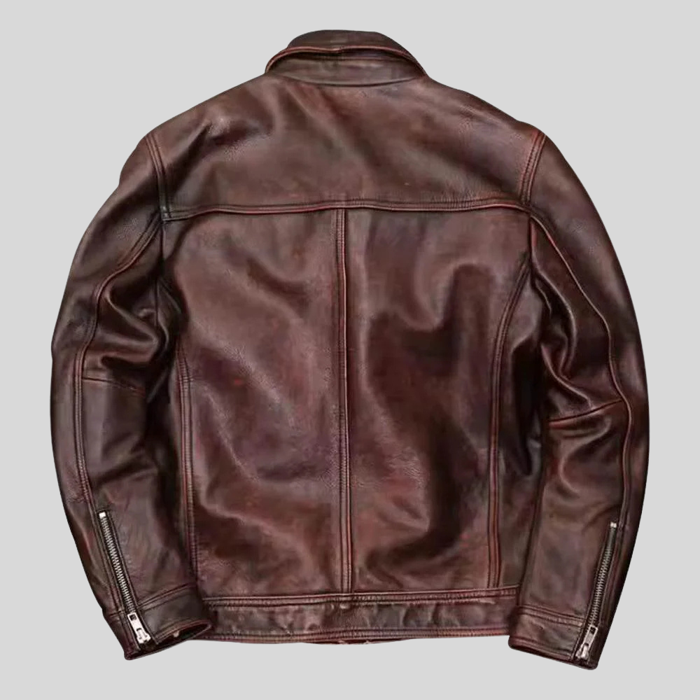 The Heritage Distressed Leather Jacket for men