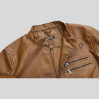 The District Moto Jacket in Brown for men