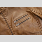 The District Moto Jacket in Brown for men