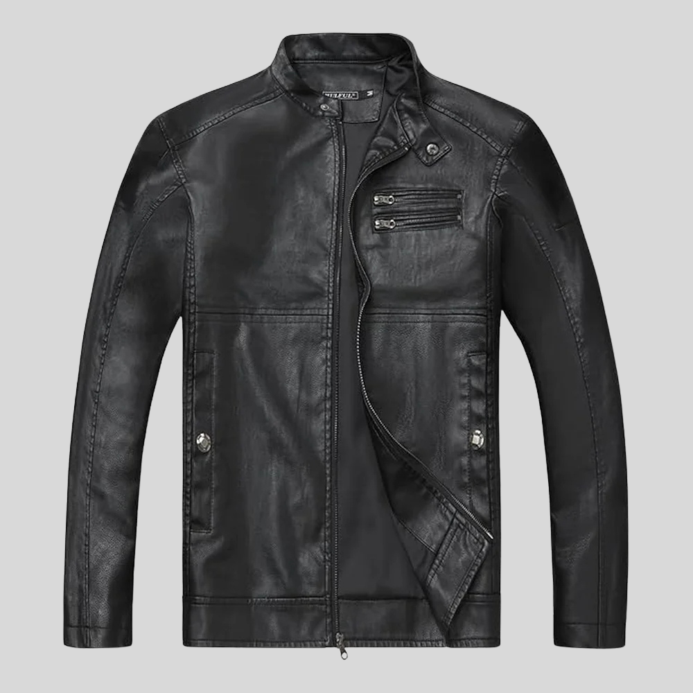 Classic Black Motorcycle Jacket