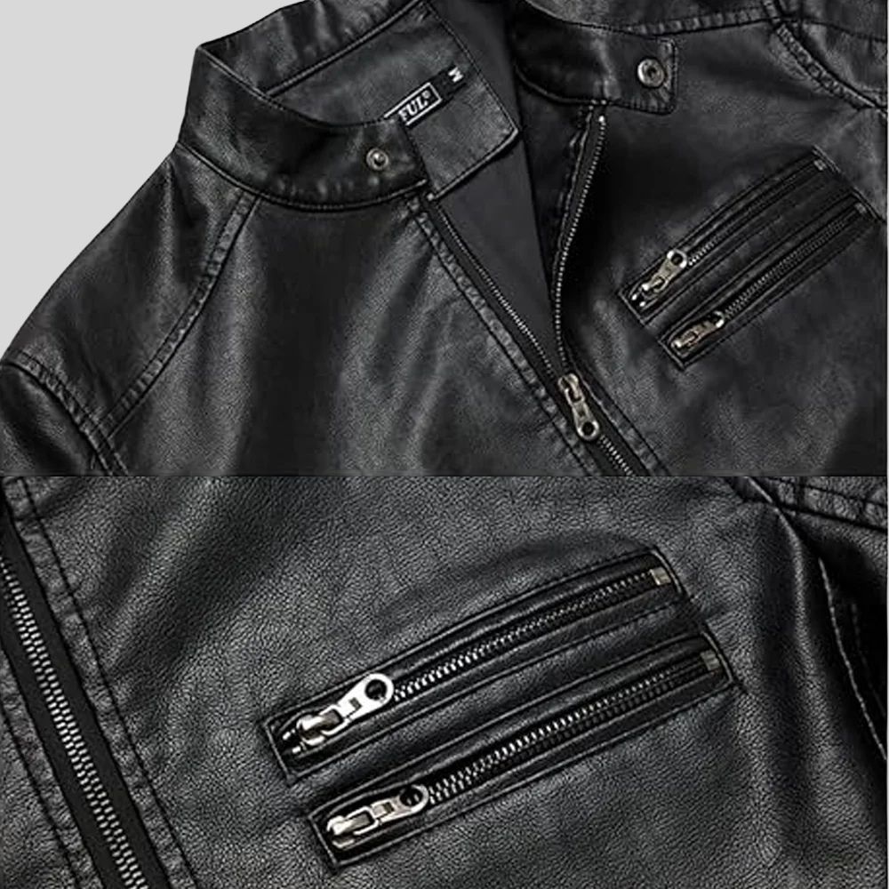 Classic Black Motorcycle Jacket