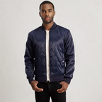 Danson Quilted Blue Hybrid Varsity Jacket – Men’s Modern Style