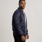 Danson Quilted Blue Hybrid Varsity Jacket – Men’s Modern Style