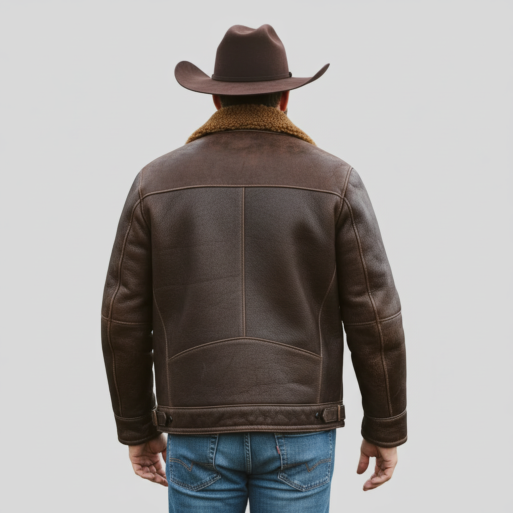 Classic Jackson Shearling Leather Jacket for men