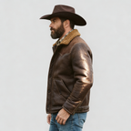 Classic Jackson Shearling Leather Jacket for men